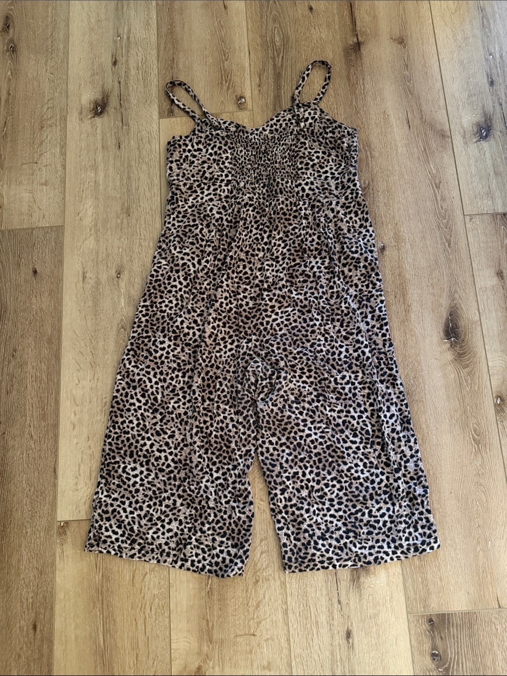 Torrid | Leopard Print Spaghetti Strap Jumpsuit | Adjustable Straps | size 2 - Picture 4 of 5